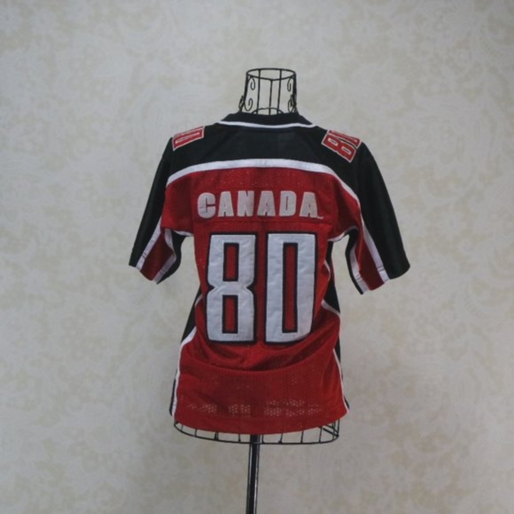 Steve & Barry's Canada 80 Red Black Jersey 10-12Junior
